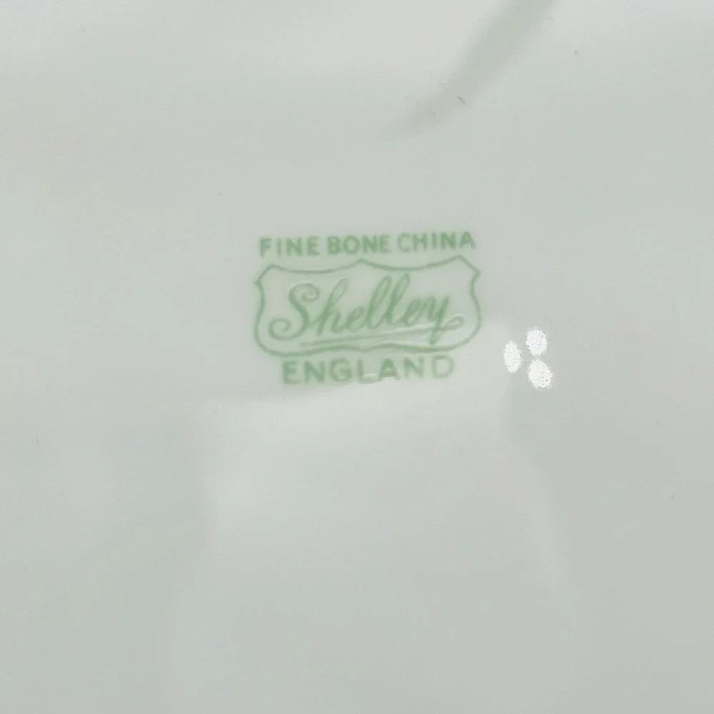 Vintage Shelley England Stocks Floral Bone China Dinner Plates Set of 2 10.5